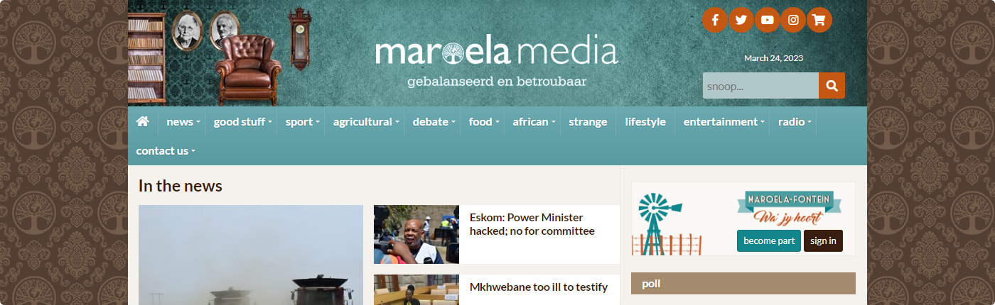 Maroela Media website