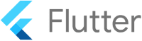 Flutter logo on transparent background.