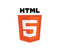 Html5 logo on transparent background.