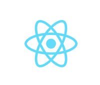 React logo on transparent background.