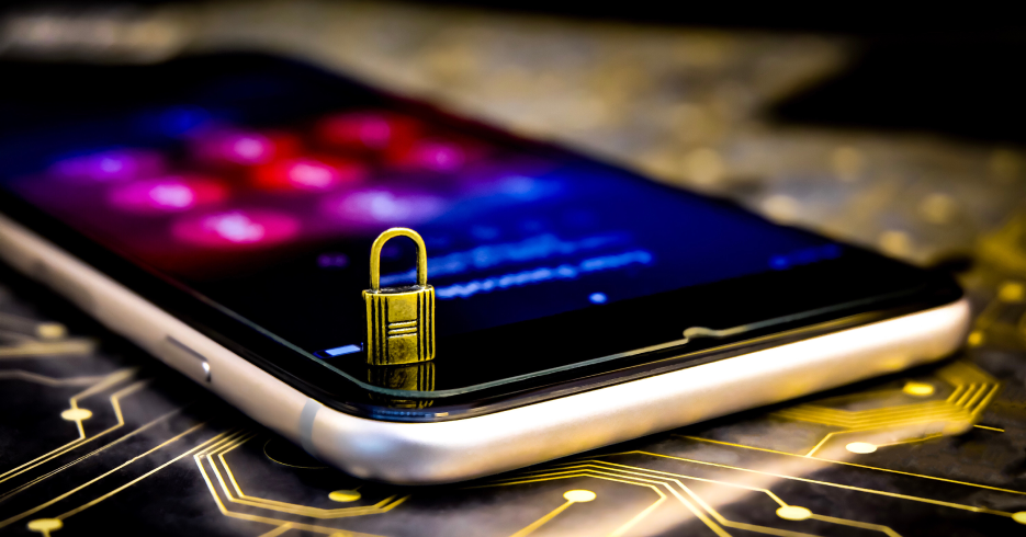 cybersecurity awareness on a mobile phone